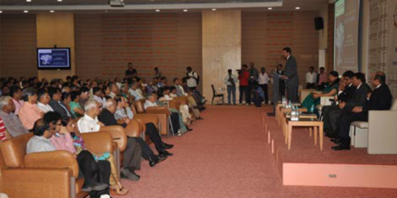 A captive audience litens in on Dr. Ram Narain