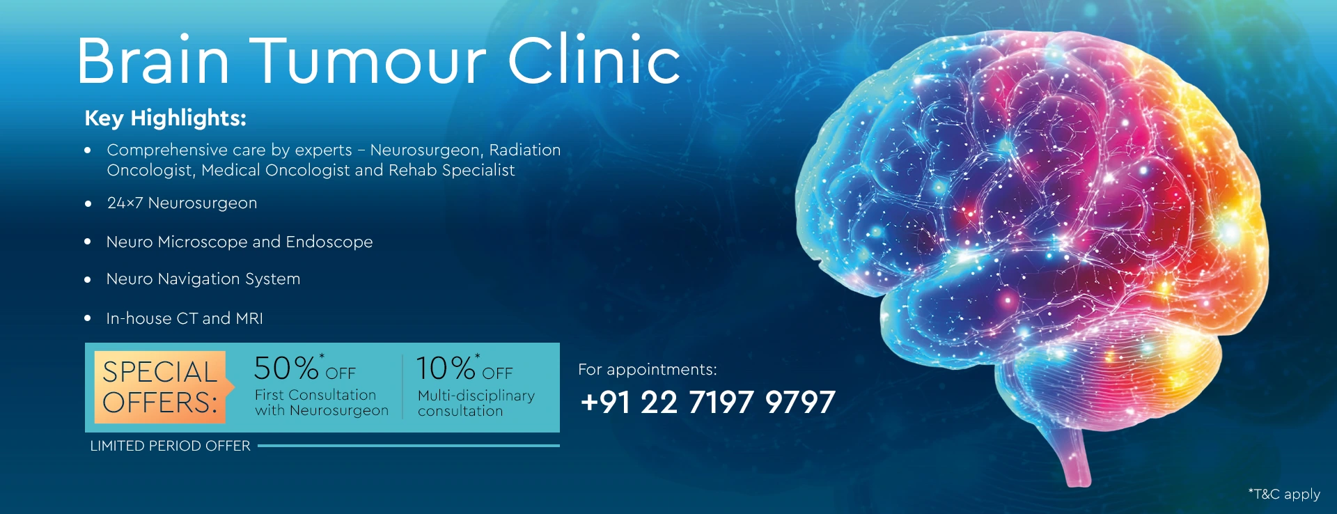 Brain Tumour Clinic at Kokilaben Hospital Navi Mumbai – Special consultation offers