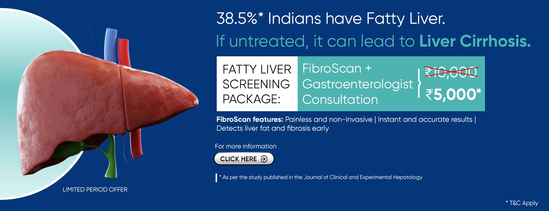 Fatty Liver screening Package - Kokilaben Navi Mumbai